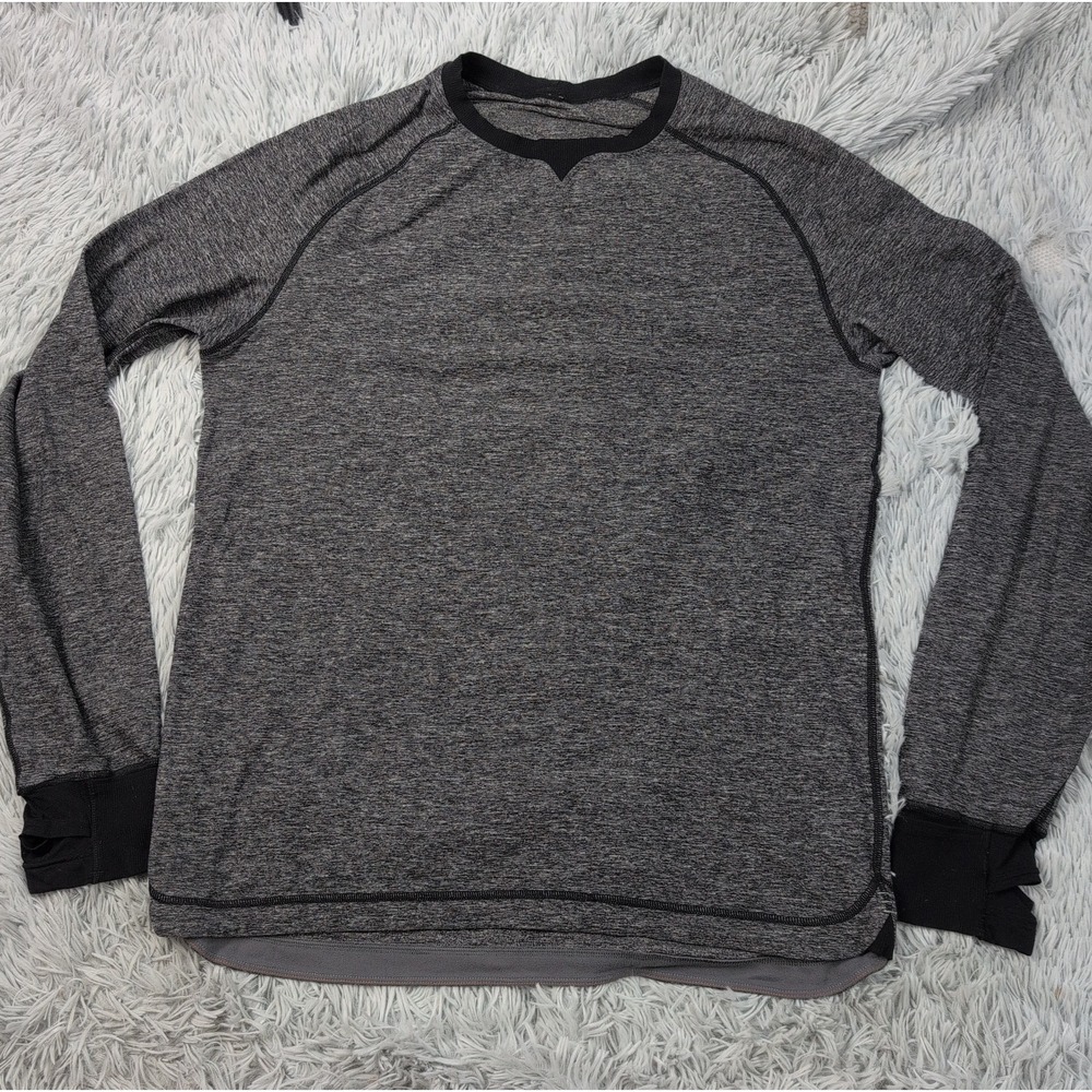 Lululemon Shirt Mens L Gray Soft Comfort Athletic Metal Vent Tech Running
